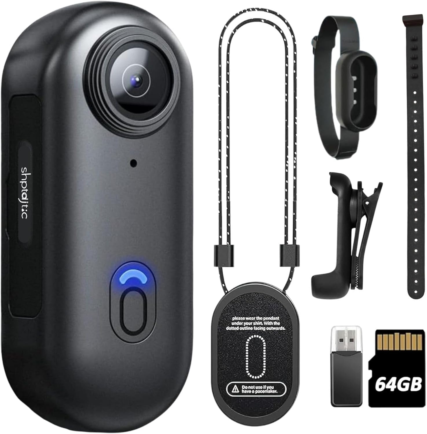 H88 1080P Body Cameras with Audio & Video Recording - Waterproof Body Camera Action camera, Magnetic & 360° Clip, 150-Min Battery for Cycling, Pet Walking (1080P-B-64G)