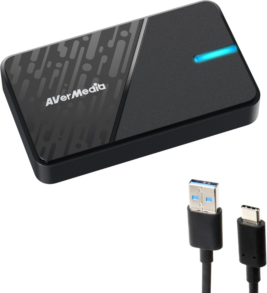 AVerMedia Capture Card for Streaming, 4K60 HDR Passthrough​, 1080p60 Video Recording, Ultra-Low Latency Game Streaming for Switch 2, Xbox, PS5, PC on Twitch, OBS, Win11, Mac - StreamLine MINI+ GC311G2