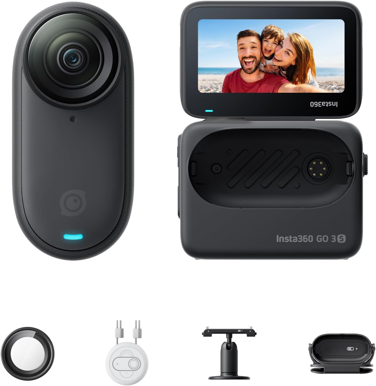 Insta360 GO 3S 64GB Midnight Black - 4K Vlogging Camera, Tiny & Portable