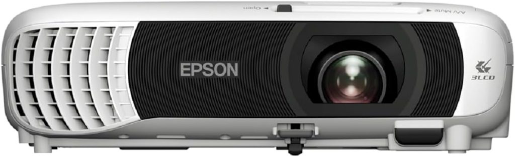 Epson EB-FH08 | Full HD Affordable Projector | 3LCD | 3,600 Lumens | 322" Display | Split-screen | Easy Setup | 2x HDMI | Home and Gaming Use | White