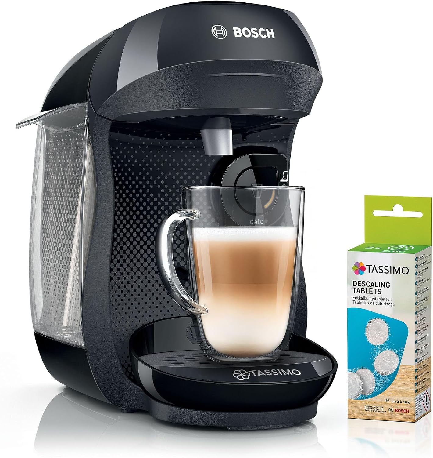 Tassimo by Bosch HAPPY Friendly Pod Coffee Machine, TAS102EAGB, Black
