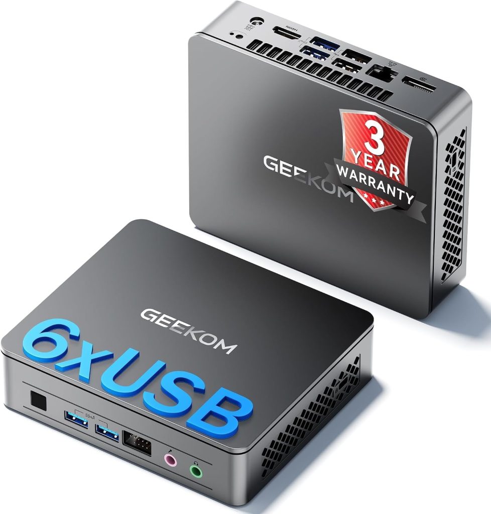 GEEKOM Air12 lite 2026 Mini PC, Intel N95,8GB RAM (Expandable)+256GB SSD