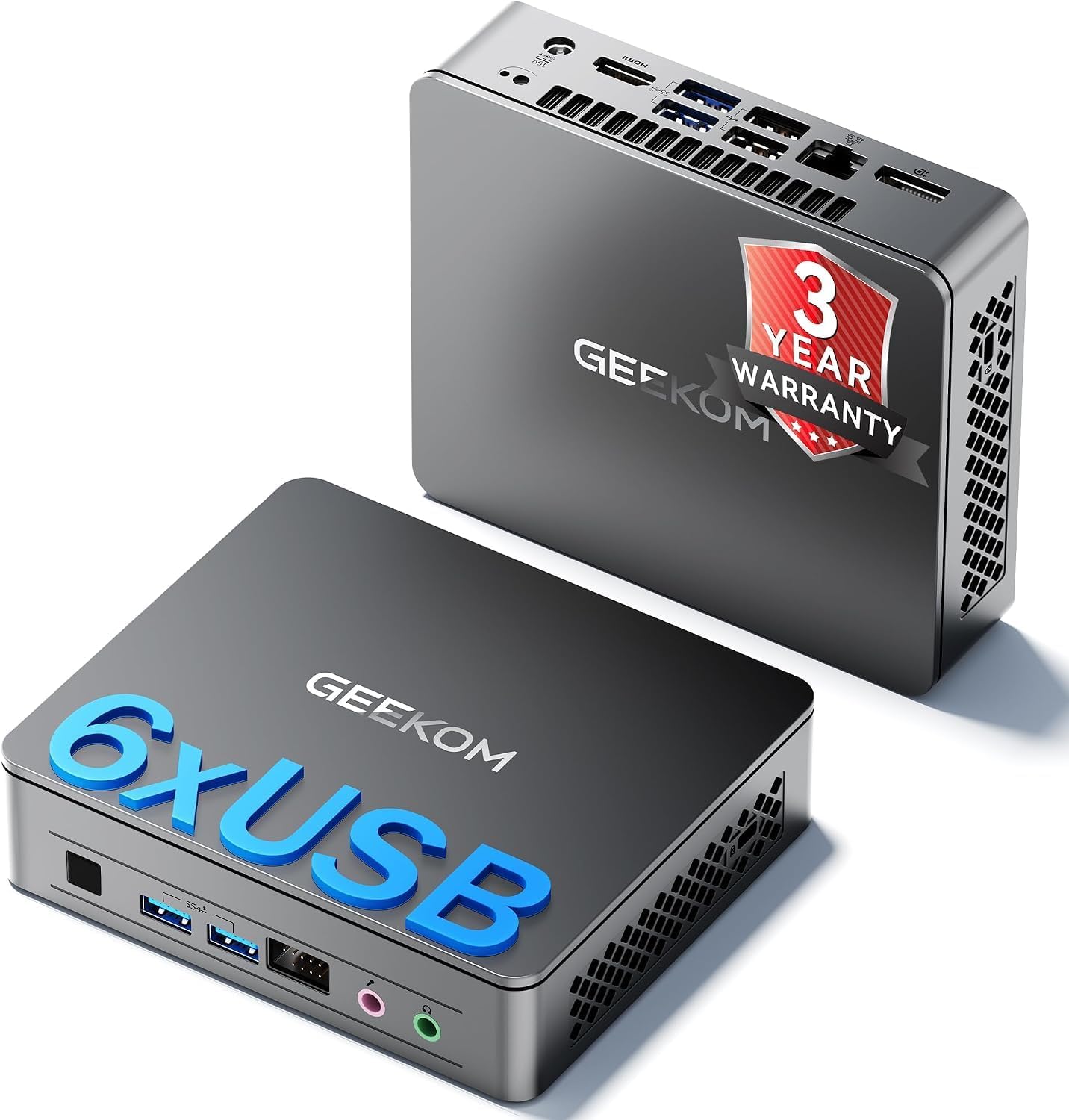 GEEKOM Air12 lite 2026 Mini PC, Intel N95,8GB RAM (Expandable)+256GB SSD