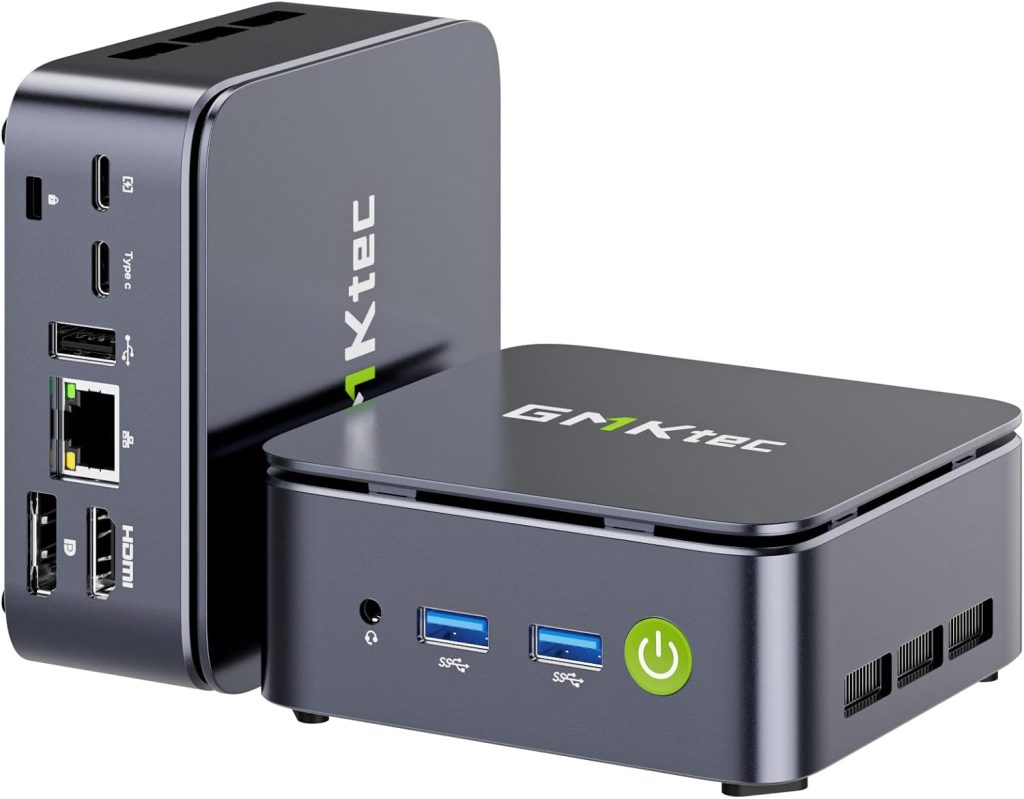 GMKtec AMD Ryzen 5 Mini-PC 3500U (more powerful than 4300U/N150/N100/N95 4C/8T 4.50 GHz), G10 Mini-Computer, 16GB DDR4 RAM 3200MHz + 256GB PCIe 3.0x4 SSD, WiFi 5/USB 3.2/USB-C/BT 5.0