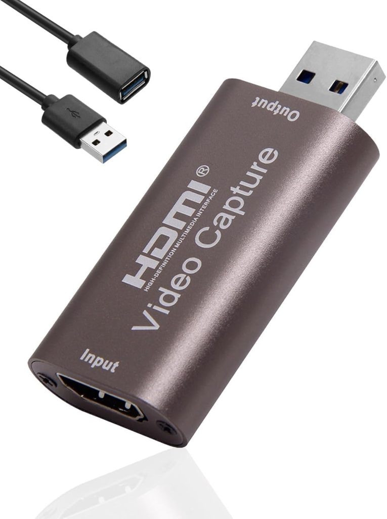 Video Capture Card 4K HDMI to USB 3.0 Video Capture Device 1080p 60fps