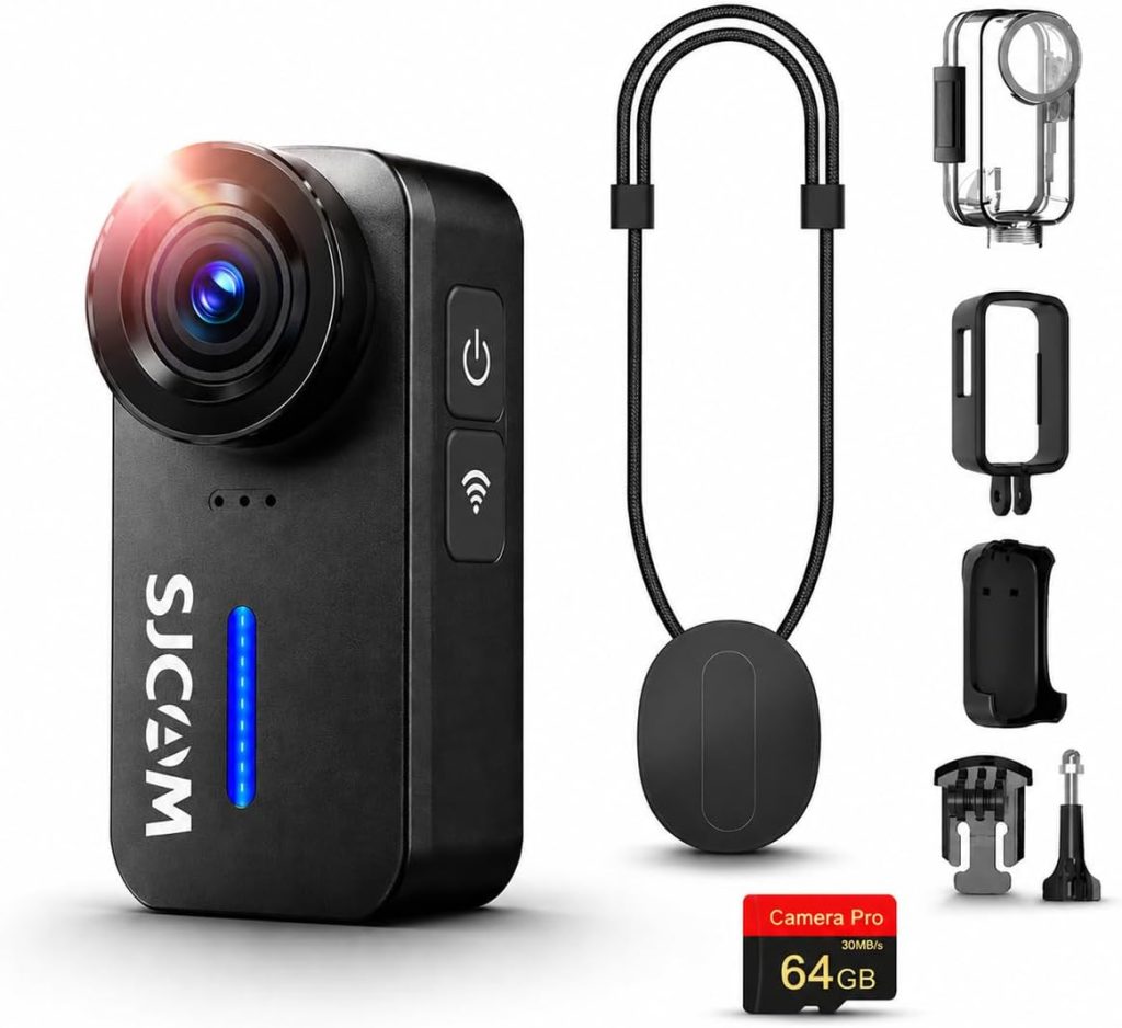 SJCAM C110 4K Mini Body Action Camera with 64GB Card, 5G Phone Only Cam