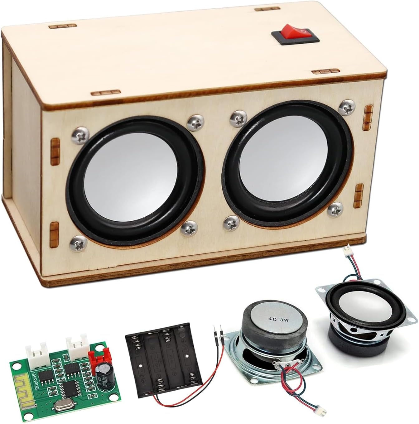 STEM Projects for Kids & Adults Build Your Own Bluetooth Speaker - Science Experiment Electronics Kit | Beginner's Starter DIY Set, STEM Gifts for Teenage Girls + Boys Ages 10 and Up (Dual Speakers)