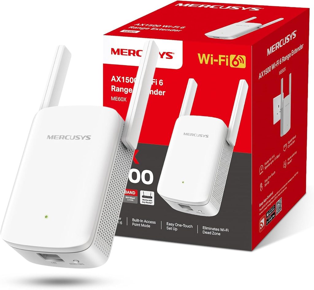 Mercusys ME60X AX1500 WiFi 6 WiFi Extender Booster WiFi Booster