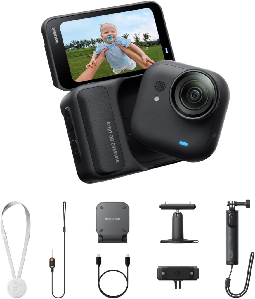 Insta360 GO Ultra Creator Bundle Black - 4K Hands-Free Vlogging Camera