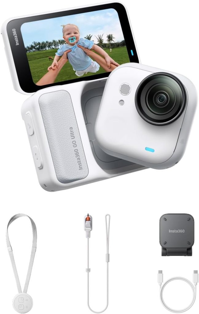 Insta360 GO Ultra White - 4K Hands-Free Vlogging Camera