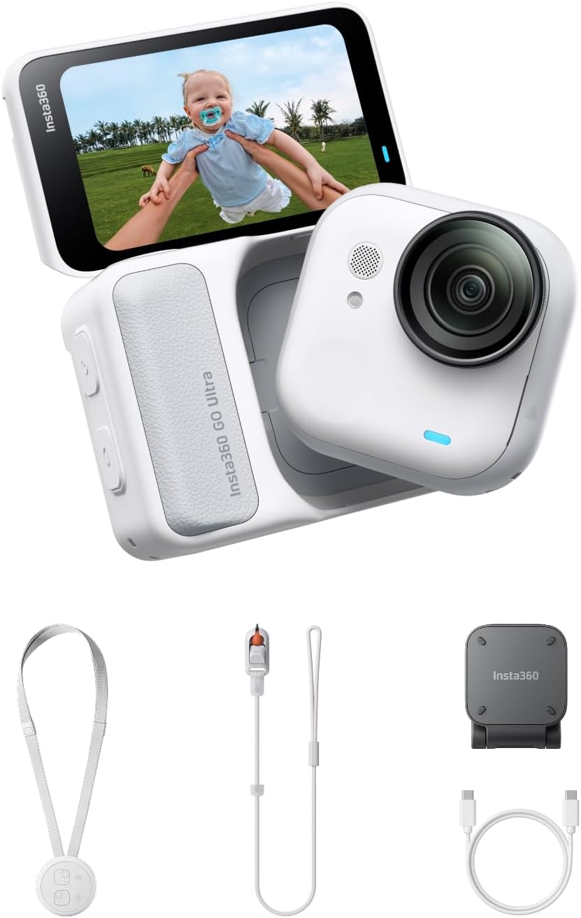 Insta360 GO Ultra White - 4K Hands-Free Vlogging Camera