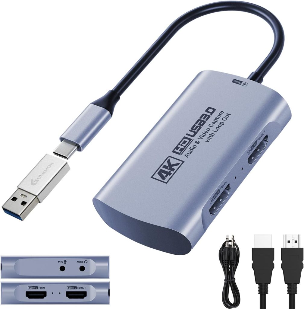 4K@60FPS Capture Card for Streaming, 2K@120FPS USB3.0 HDMI Capture