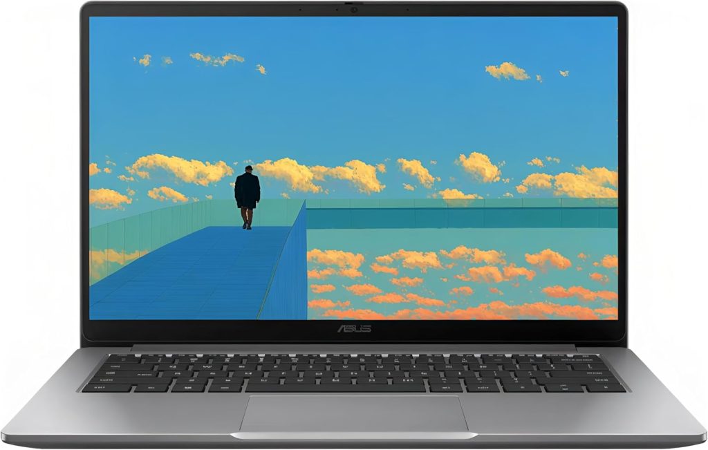 ASUS CX14 Chromebook Laptop, 14" FHD (1920 x 1080) IPS LED Laptop, Intel Celeron N4500, 4GB Memory, 64GB eMMC, Misty Grey, Chrome OS, HDMI, TWE Mouse Pad