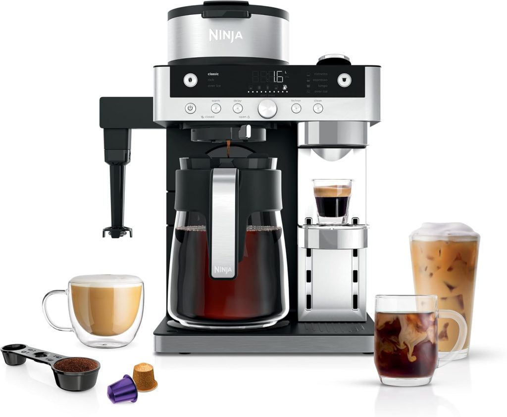 Ninja Prestige 2-in-1 Filter Coffee and Pod Capsule Machine, Black CFN802UK