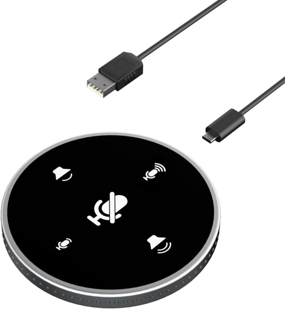360° Omnidirectional USB Conference Microphone with Mute and Volume Control