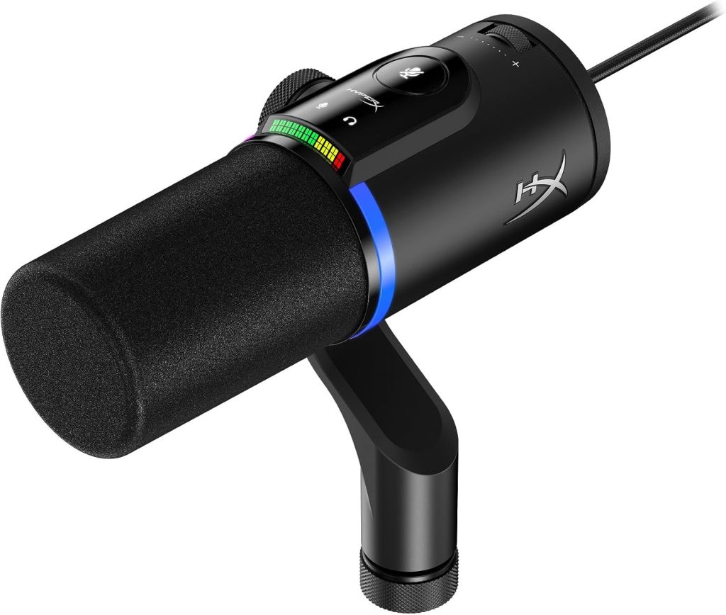 HyperX FlipCast Streaming XLR/USB Dynamic Microphone | For PC, MacOS, PlayStation, Nintendo Switch | Broadcast Quality | USB | XLR | Universal Mount | Black