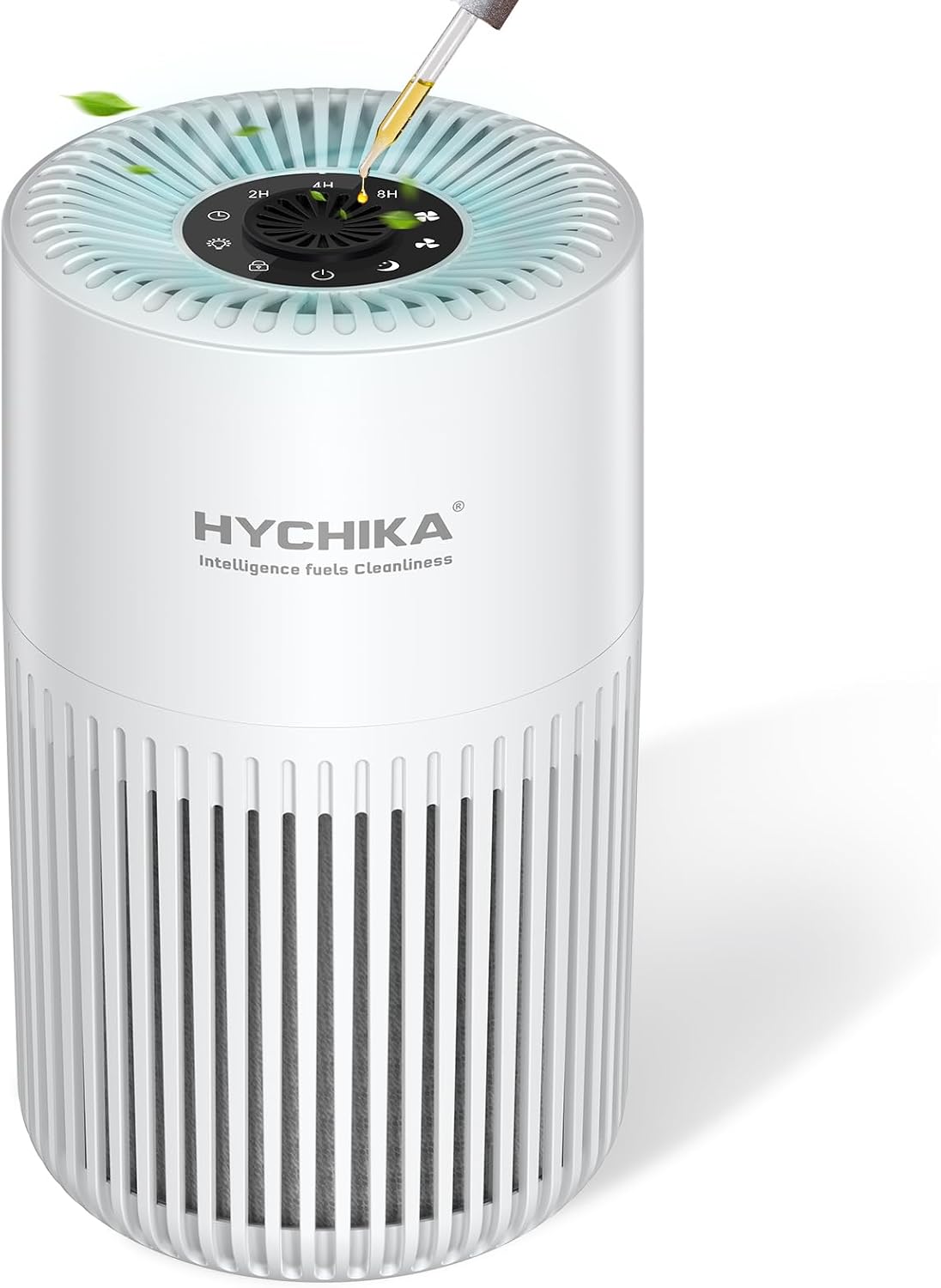 HYCHIKA Air Purifier for Bedroom Home - Quiet HEPA Filter Cleaner with Fragrance Sponge & 3 Speed for Dust, Pet,Better Sleep, Air Freshener, Odour, Smoke, Office, Desktop