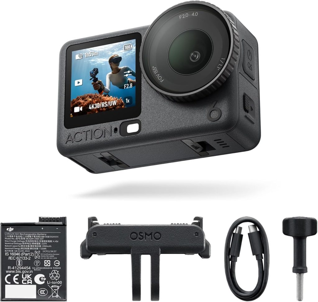DJI Osmo Action 6 Essential Combo, 8K Action Camera for Quick Start