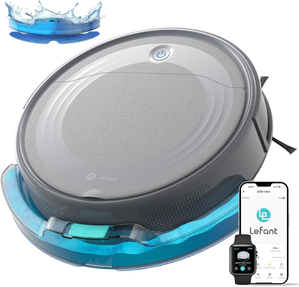 Lefant M310 Ultra Robot Vacuum Cleaner with Mop,6000Pa, 170 Min