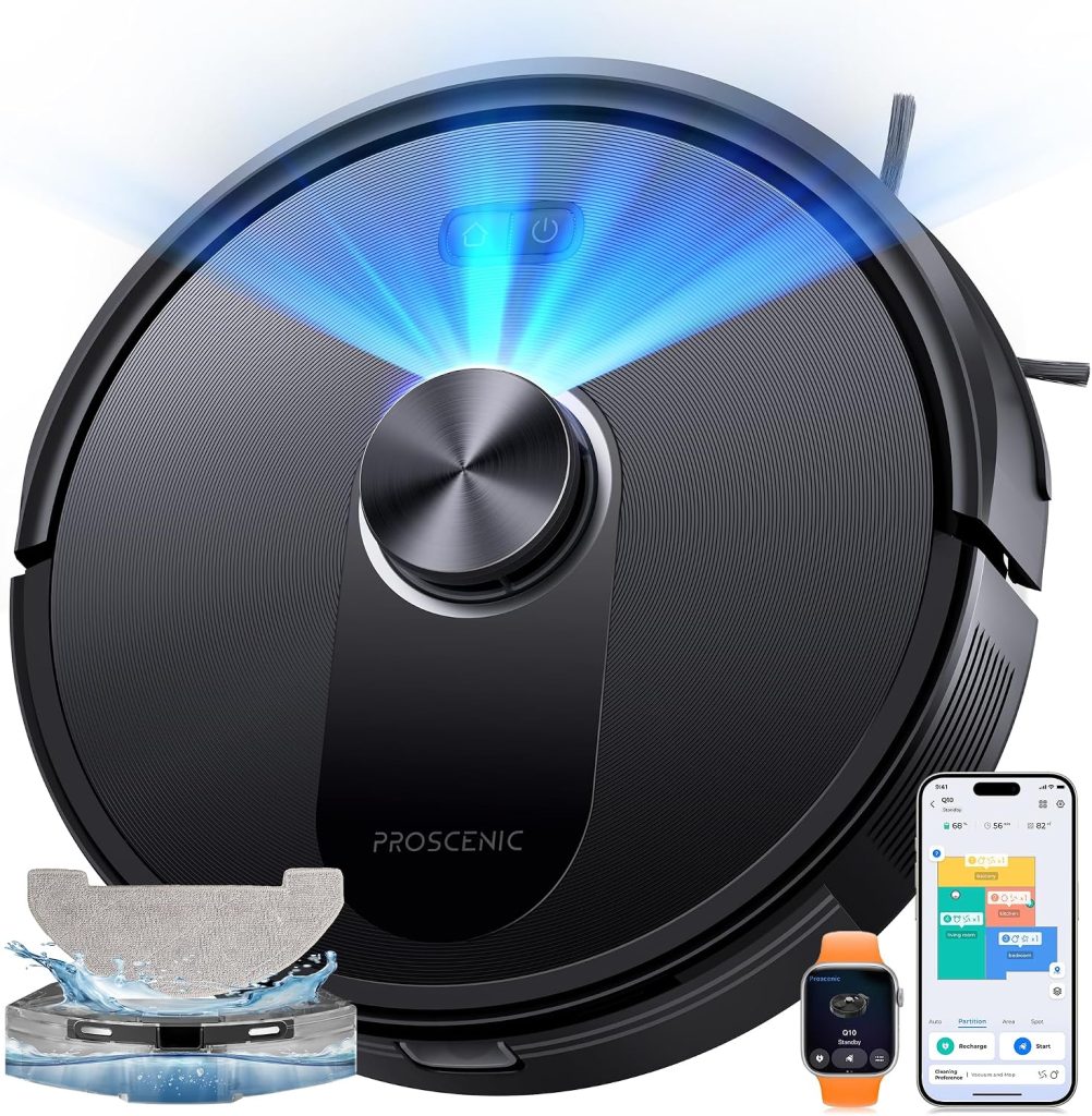 Proscenic Robot Vacuum Cleaner with Mop, 8000Pa Suction, 200-Minute Runtime  [Energy Class A+++]