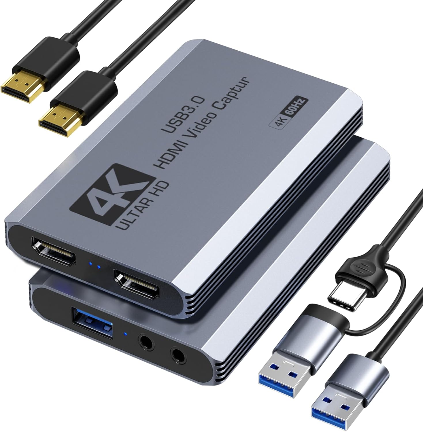 USB 3.0 HDMI Capture Card, 4K60FPS Capture with Pass-Through