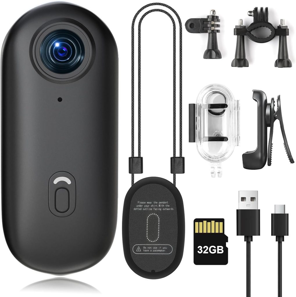 FHD 1080P Thumb Action Camera,POV Cameras Wearable Small Body Camera-32GB
