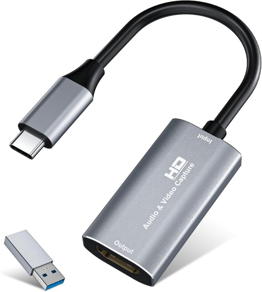 VIXLW Video Capture Card, 4K HDMI to 1080P USB C Video Recording Card for Gaming, Streaming, Conference - Windows, Mac OS, PS4, Switch, Xbox