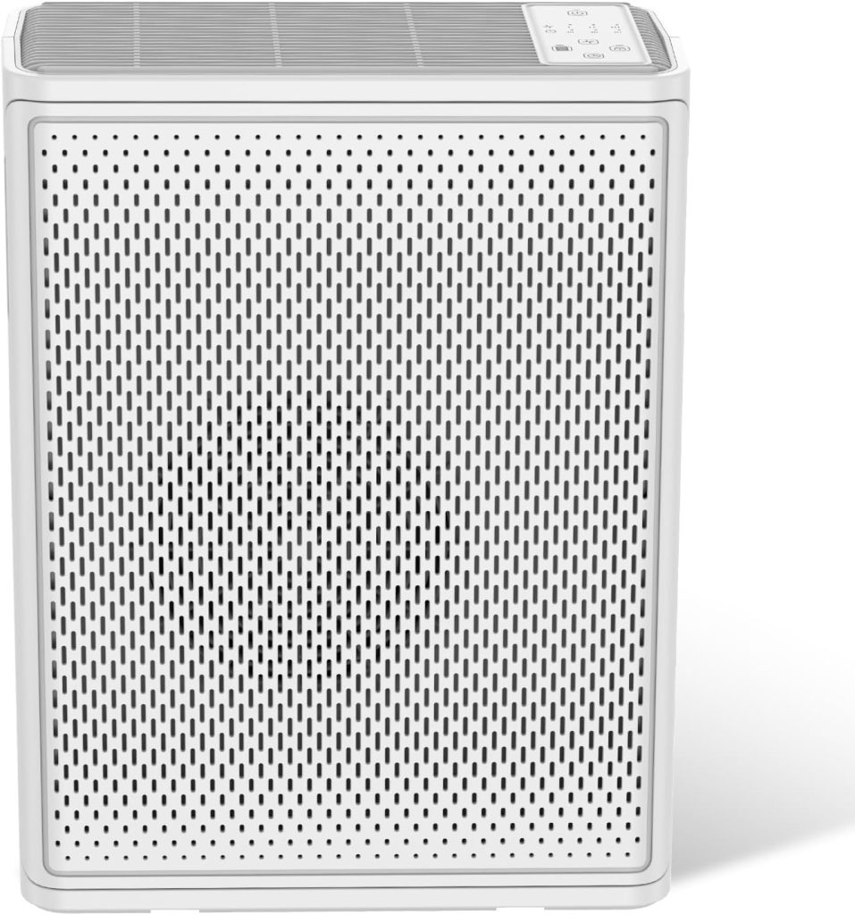 Air Purifier for Home bedroom,HEPA Air Purifiers for Smoke Pet Dander Pollen Odor,24dB Ultra-Quiet Better Sleep,Suitable for Kitchen, Office, Pet House
