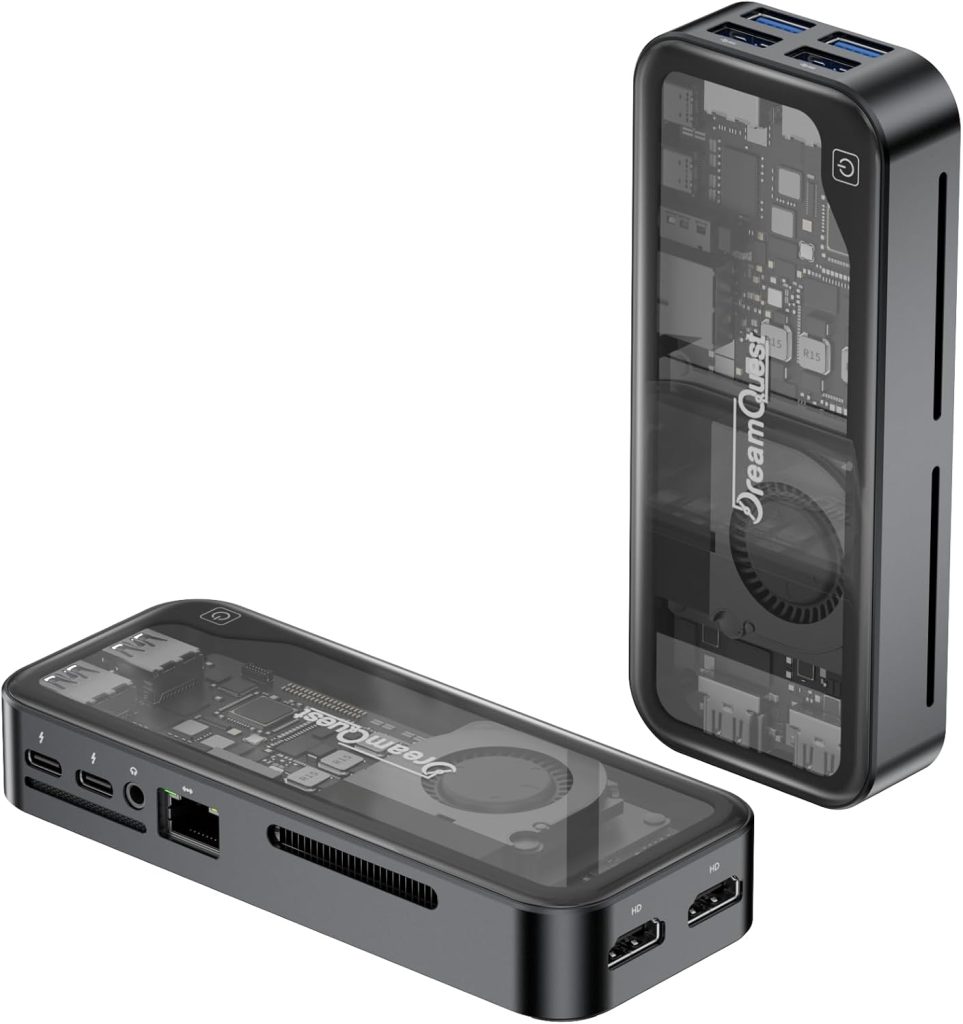 DreamQuest Mini PC Windows 11 Pro Preinstalled, Intel N95 3.4GHz 12GB DDR5 1TB SSD, Portable Mini Desktop Stick PC with Type C/HDMI Port WiFi 6/BT 5.3 for Home Office Business