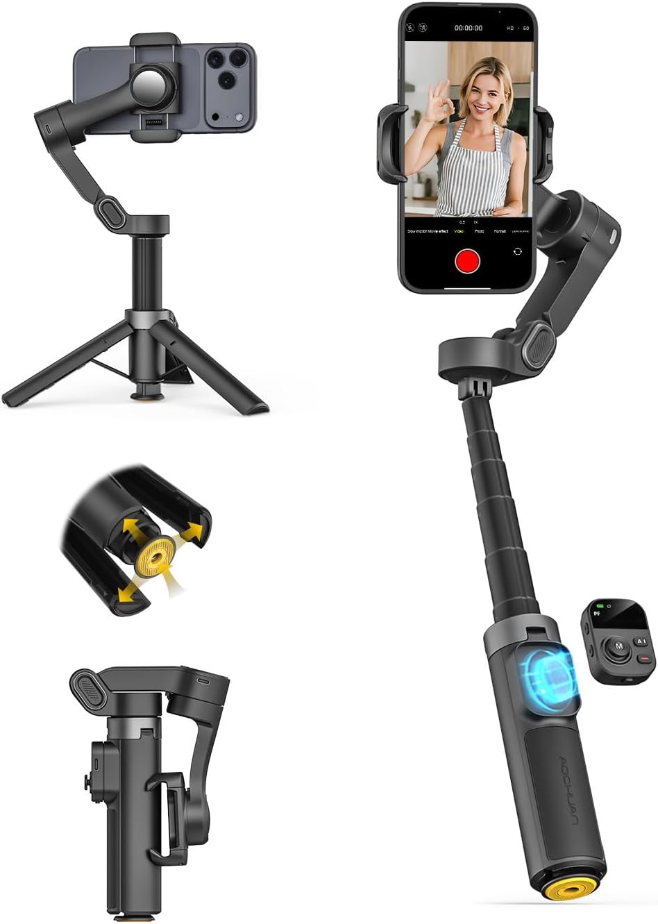 AOCHUAN Smart X3 3-Axis Gimbal Stabilizer for iPhone