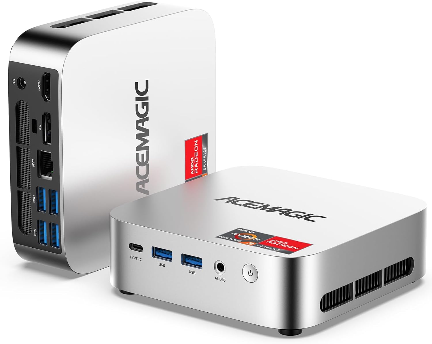 ACEMAGIC Kron Mini K1 Mini PC AMD Ryzen 3 3300U(UP TO 3.5GHz), 16GB DDR4&1TB SSD, Radeon Vega 6 Graphics, Triple 4K Output, Dual-Band Wi-Fi, Gigabit Ethernet, Windows 11 Pro for Office