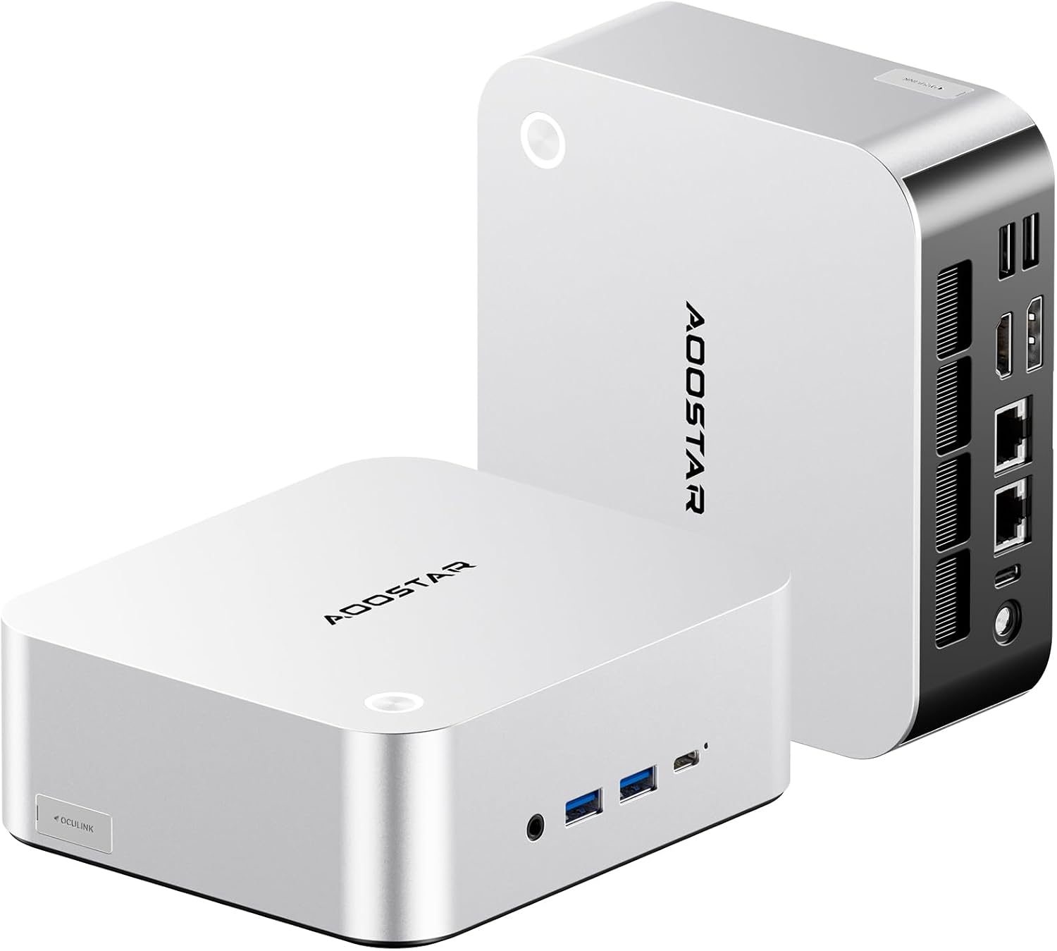 AOOSTAR MACO Mini PC gaming R7 6850H (8C/16T 4.70Ghz),24GB LPDDR5-6400Mhz RAM 1TB PCIE4.0 NVME SSD mini computer,3 *M.2 Slots,Dual USB4+Oculink, Quad Display 8k@60Hz,6 USB ports,Fingerprint unlock