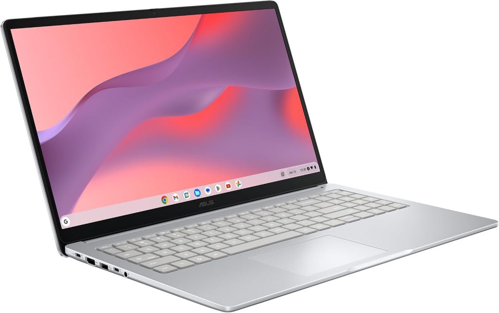 ASUS Chromebook CX15 Laptop, 15.6" FHD Anti-Glare Display, Intel® Processor N50, 128GB Storage, 8GB RAM, ChromeOS, Pure Grey, CX1505CTA-AS88F-PG
