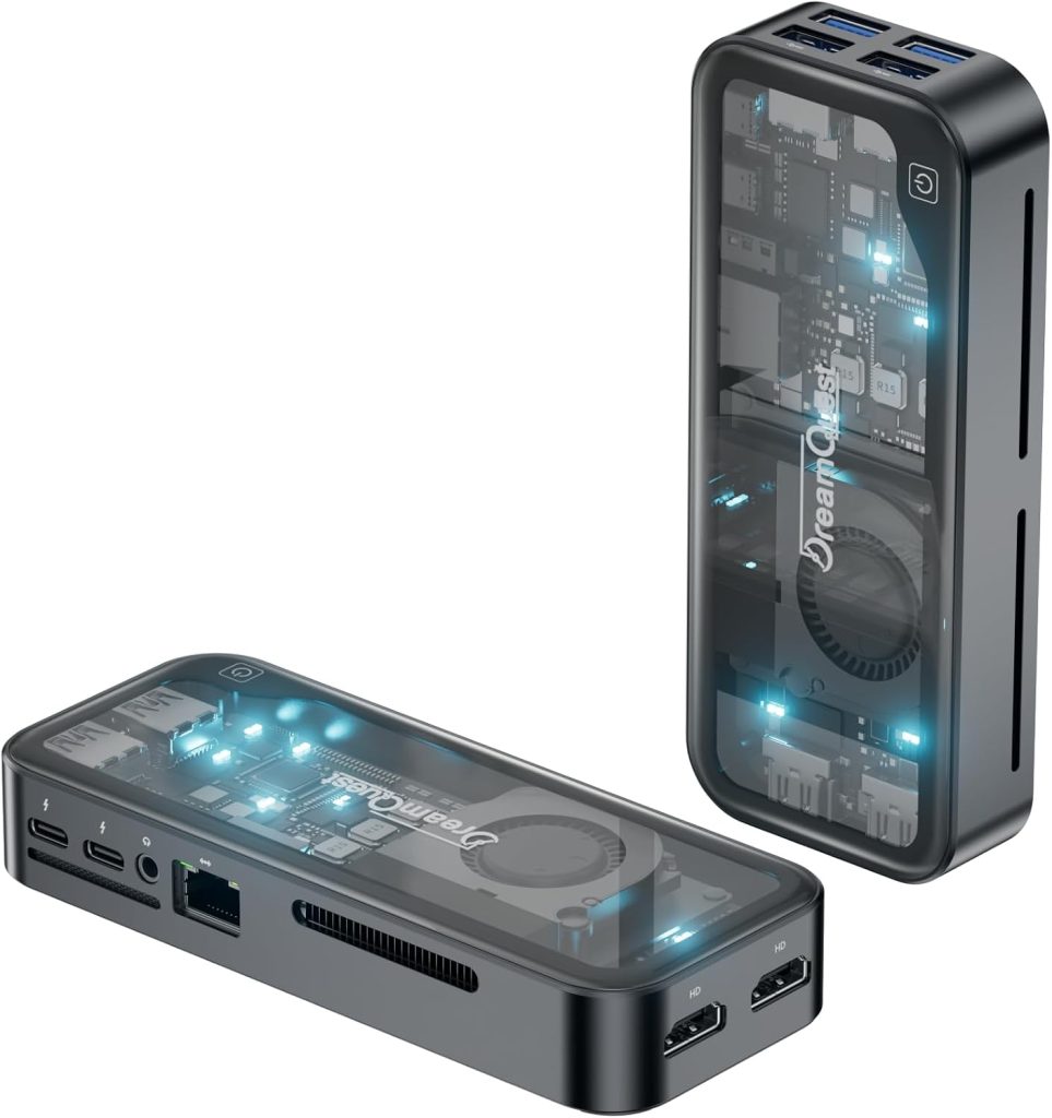 DreamQuest Mini PC Linux Preinstalled, Intel N95 (up to 3.4GHz) Mini Desktop Stick Computer 12GB DDR5 512GB M.2 SSD with Dual Type-C/HDMI Port, USB3.2,WIFI 6 & LAN, Bluetooth 5.3 for Home/Office