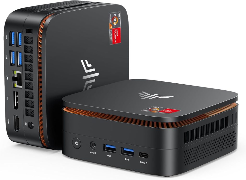 NiPoGi Hyper H1 Mini PC AMD Ryzen7 6800(8C/16T,Max to 4.7GHz), Mini Computer Windows11 Pro 32GB LPDDR5 1TB M.2SSD 4800MHz, Gaming PC 4K 60Hz Triple Display/2.5Gbps LAN/WiFi 6/BT5.2/DP/USB3.2 Type-C
