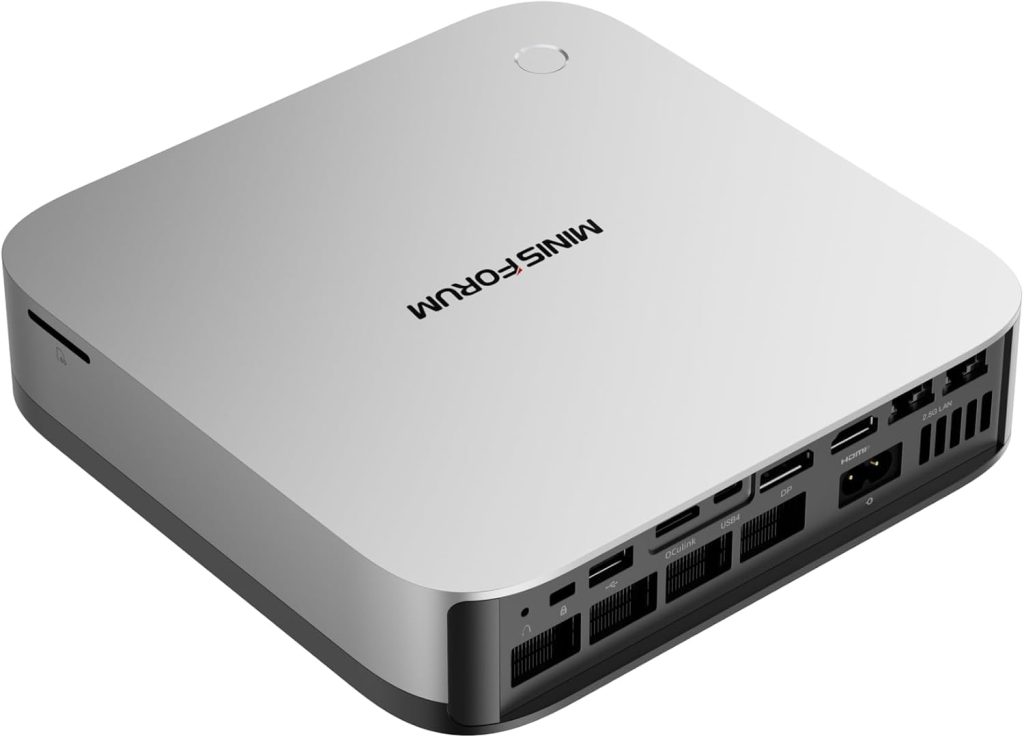 MINISFORUM Mini PC AI X1 Pro AMD Ryzen AI 9 HX370(12 Cores/24 Threads, up to 5.1GHz)&AMD Radeon 890M Mini Gaming Computer,32GB DDR5 512 PCIe 4.0 SSD, 8K Quad Display,Dual 2.5 LAN/WIFI 7/BT5.4/Oculink