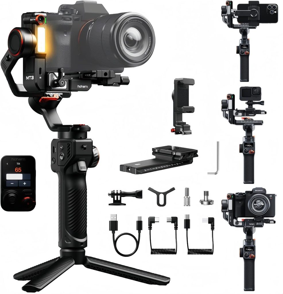 Hohem iSteady MT3 Pro Camera Gimbal Stabilizer, AI Tracking, 2.5kg Payload