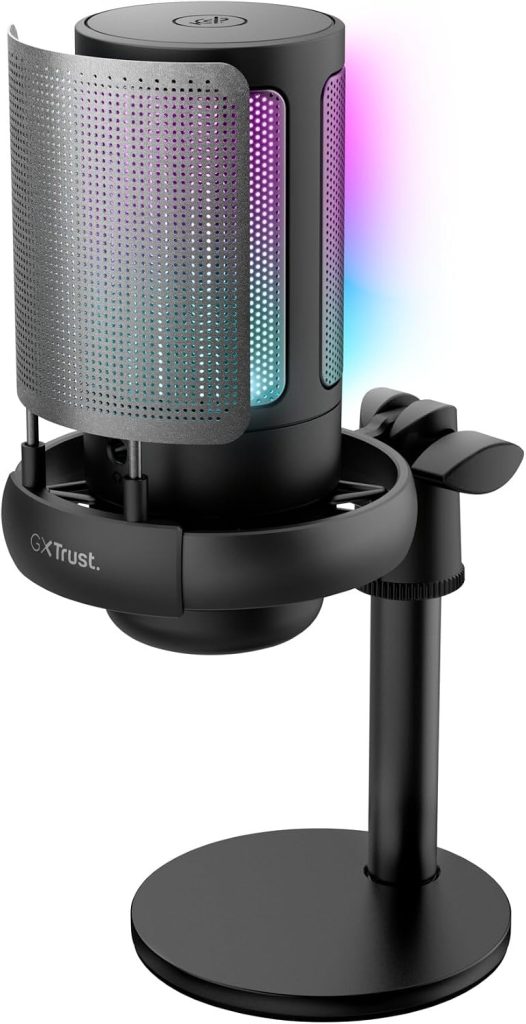 GXTrust Ruan USB Streaming Microphone with Metal Stand, Black
