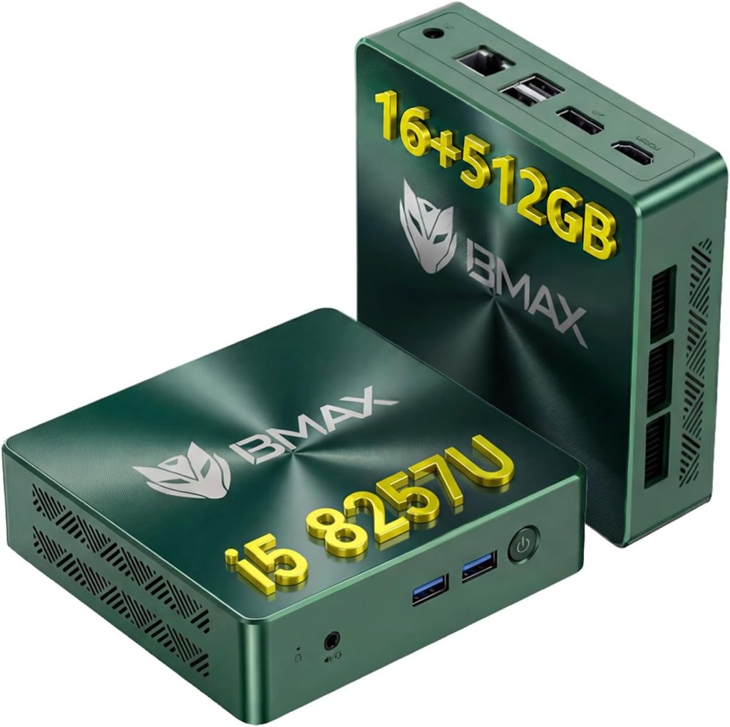BMAX Mini PC,Intel Core i5-8257U(Beats 5300U/R2544/N150,3.9GHz),Win-11 Pro