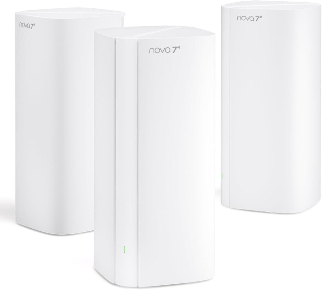 Tenda ME6 Pro WiFi 7 Mesh System - BE5100 Dual-Band (5GHz: 4323 Mbps,2.4GHz: 688 Mbps), Wide Coverage, 1×2.5G and 2×1G Ports, Seamless Roaming, VPN, 4K-QAM, NFC Connection