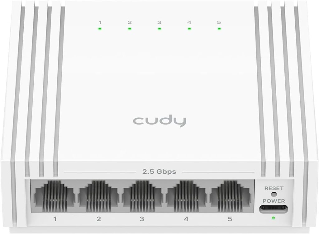 Cudy 5-Port 2.5G Easy Managed Switch Ethernet, USB-C Power Input, HS105U