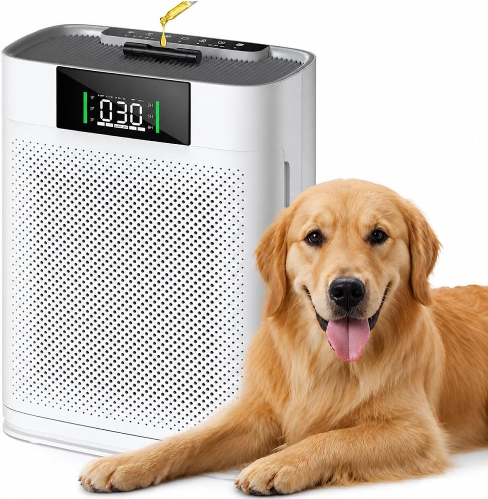 ZY3866G Air Purifier for Large Rooms, H13 HEPA, 2300 Sq Ft