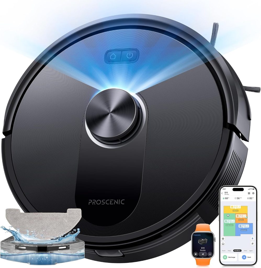 Proscenic Q10+ Robot Vacuum Cleaner with Mop, 200-Minute Runtime, 8000Pa