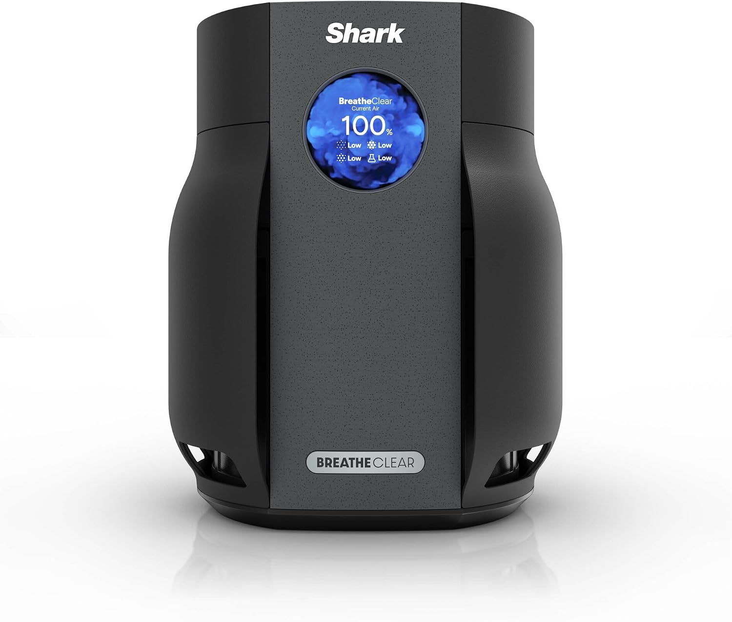 Shark BreatheClear Compact Air Purifier with NeverChange6 Exceeds HEPA Filter Standards, Automatic Sensing, Small Room Coverage, Charcoal, HP062UKBK