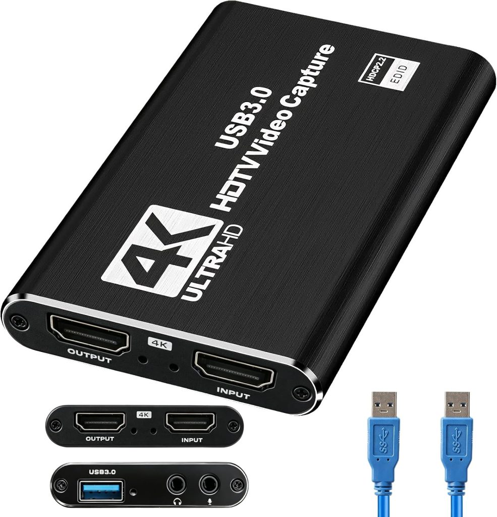 4K HDMI Video Capture Card USB 3.0 Video Capture Device 1080P 60FPS Full HD