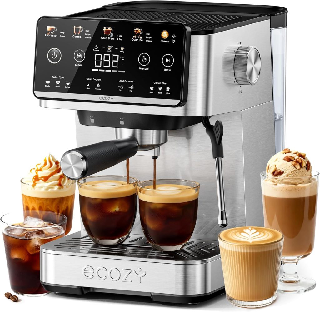 ecozy Coffee Machine 4-in-1, Cold Brew, Espresso, Cappuccino