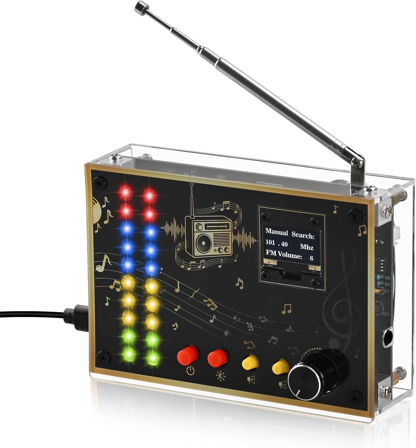 FM Radio Soldering Kit, 88-108MHz DIY Electronics Project