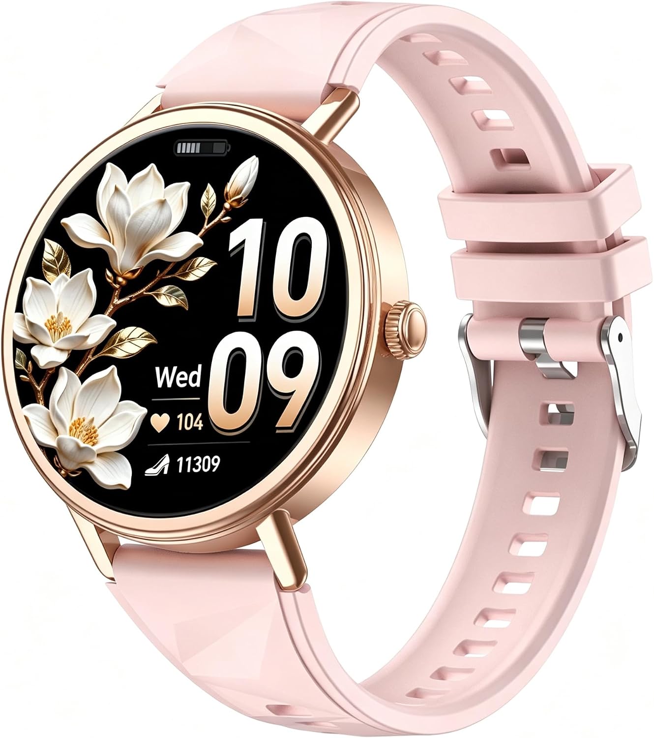 Blackview Smart Watch for Women, 1.26" HD Screen Fitness Tracker with Heart Rate/SpO2/Sleep/Stress Monitor, 200+ Watch Faces, 120+ Sports, IP68 Waterproof, Bluetooth Calls Step Counter for Android IOS