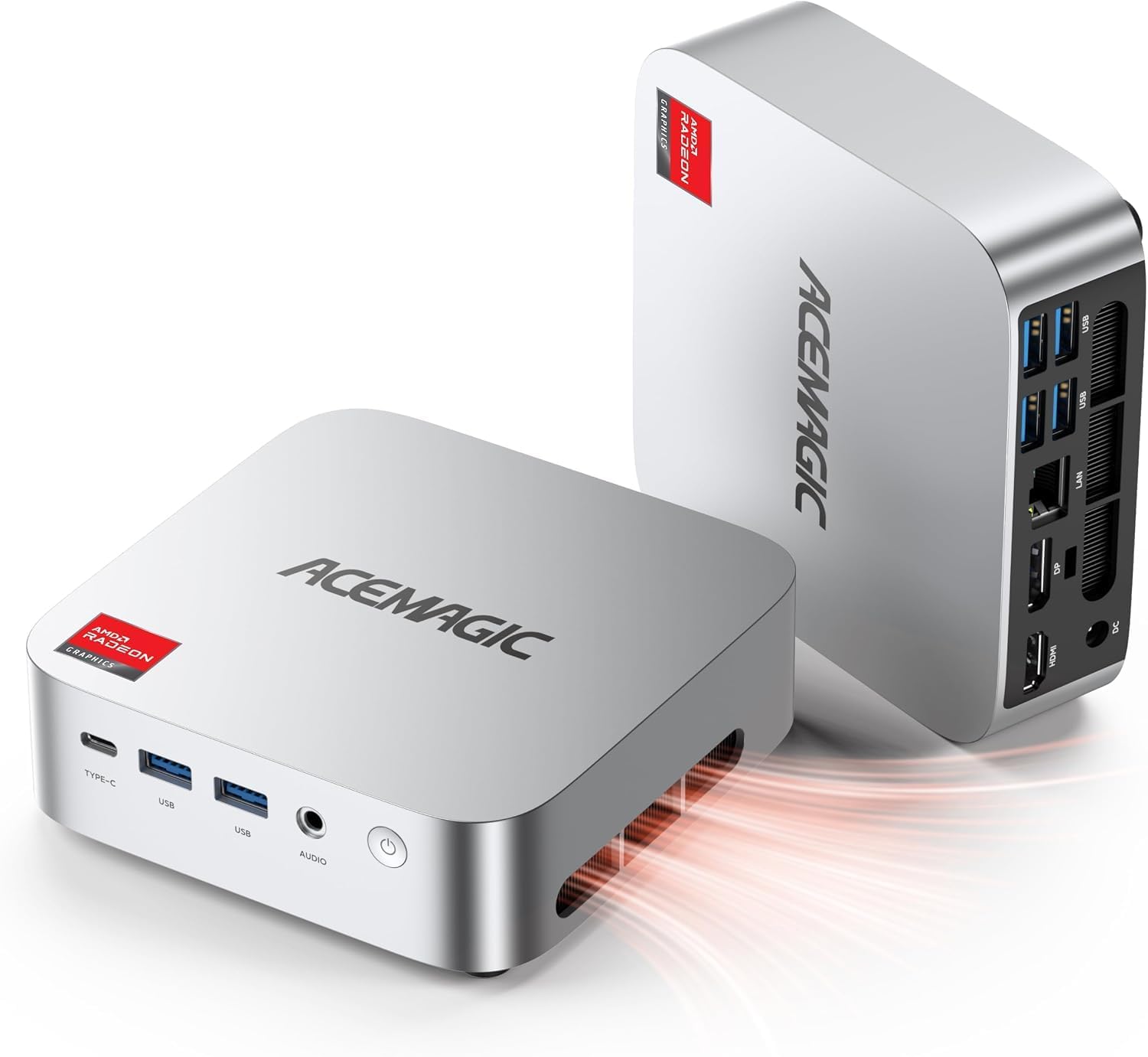 ACEMAGIC K1 Mini PC, AMD R2544(4C/8T, up to 3.7GHz, outperforms 4300U/3150U/3250U), 16GB DDR4, 256GB NVMe SSD up to 4TB. 4K Triple Display HDMI2.0/DP1.4/Type-C, WiFi5 BT4.2 Compact Business Desktop