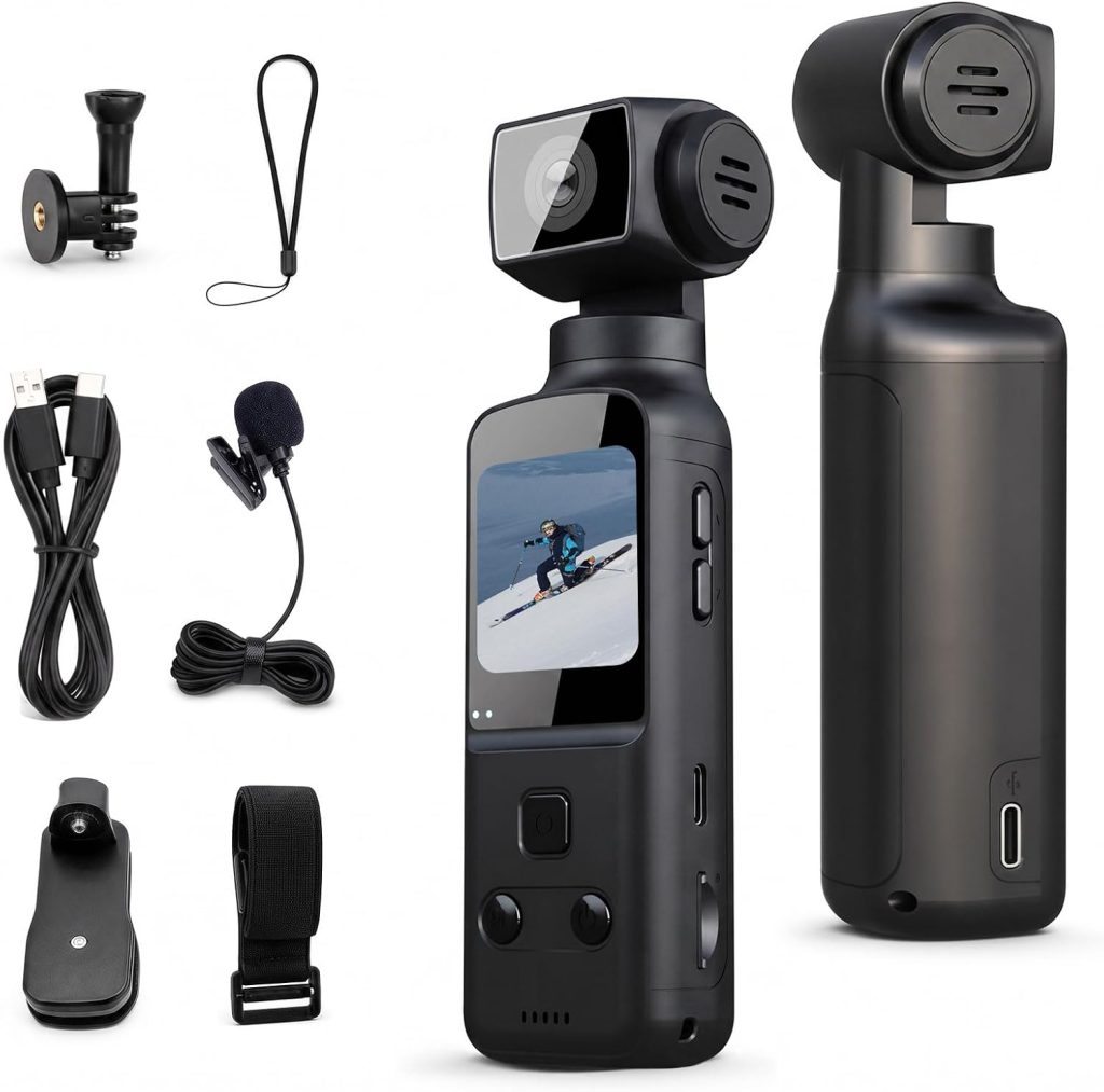 4K Pocket Action Camera WiFi Body Camera POV Cam Sports Travel Vlog